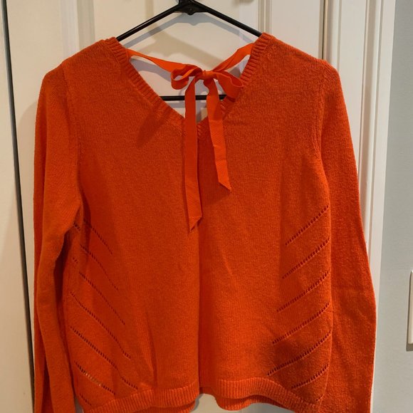 Anthropologie Sweaters - Red/Orange Sweater with cut out detail Anthropologie
